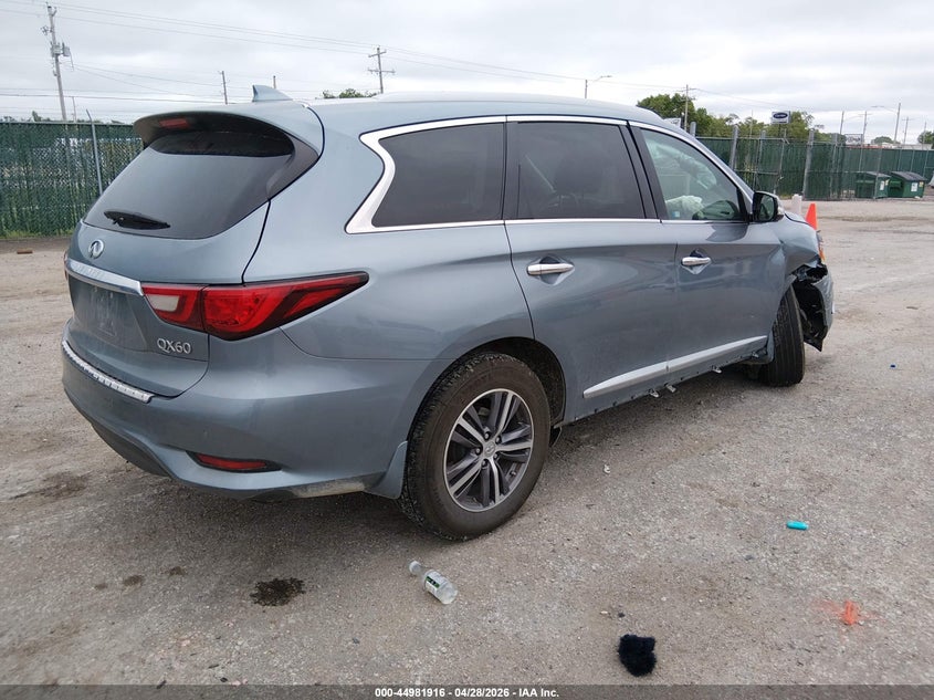2019 Infiniti Qx60 VIN 5N1DL0MM9KC506705 IAAI salvage auction — RIGHT FRONT, Salvage (Iowa), sold $75 on 2026-07-31 (photo 4)