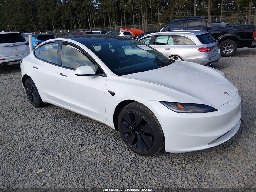 2025 Tesla Model 3 VIN 5YJ3E1EAXSF898519 IAAI salvage auction — FRONT END, Bill Of Sale (Washington), sold $11,800 on 2026-07-22 (photo 1)