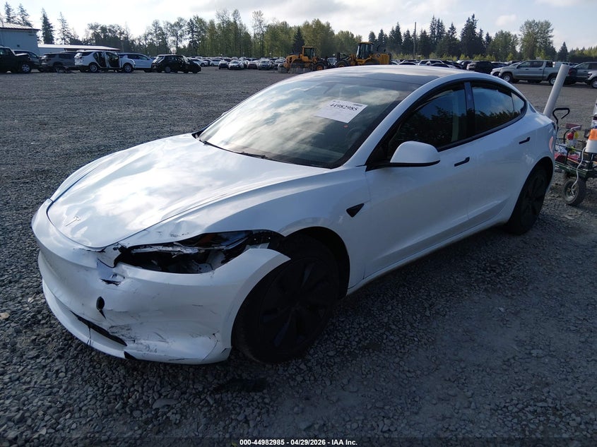 2025 Tesla Model 3 VIN 5YJ3E1EAXSF898519 IAAI salvage auction — FRONT END, Bill Of Sale (Washington), sold $11,800 on 2026-07-22 (photo 2)