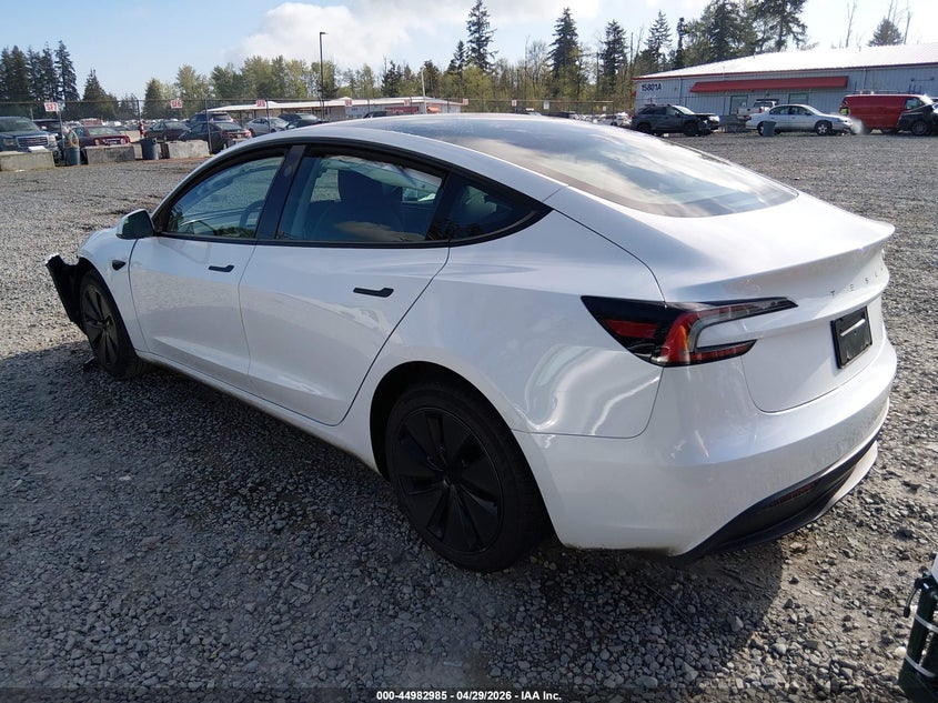 2025 Tesla Model 3 VIN 5YJ3E1EAXSF898519 IAAI salvage auction — FRONT END, Bill Of Sale (Washington), sold $11,800 on 2026-07-22 (photo 3)