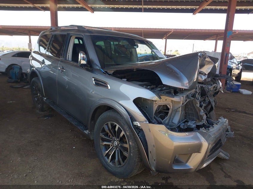 2017 Nissan Armada VIN JN8AY2NE8H9705475 IAAI salvage auction — FRONT END, Salvage (Arizona), sold $2,150 on 2026-07-21 (photo 1)