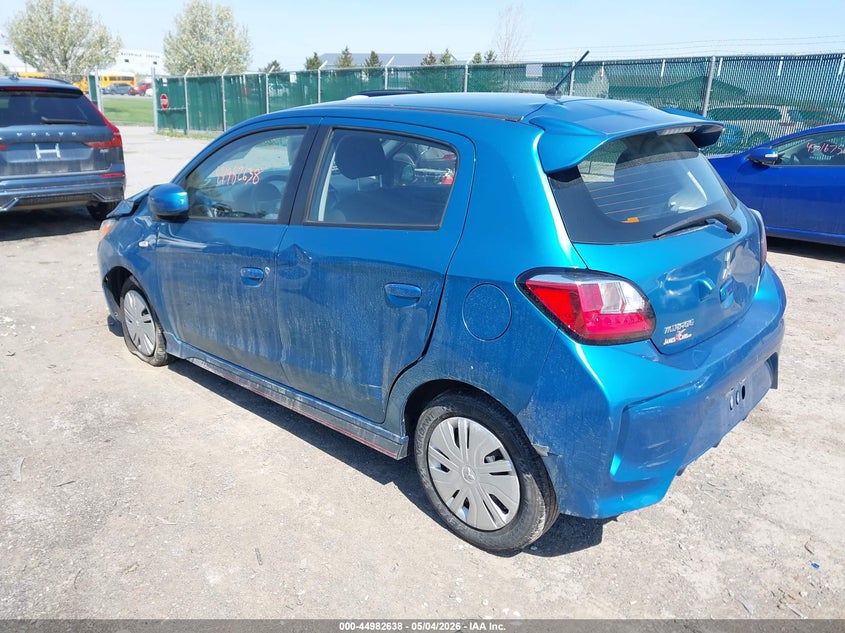 2021 Mitsubishi Mirage VIN ML32AUHJXMH002827 IAAI salvage auction — FRONT & REAR, Mv-907A (New York), sold $1,600 on 2026-07-28 (photo 3)
