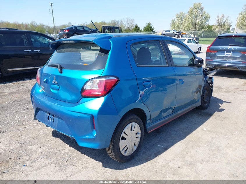 2021 Mitsubishi Mirage VIN ML32AUHJXMH002827 IAAI salvage auction — FRONT & REAR, Mv-907A (New York), sold $1,600 on 2026-07-28 (photo 4)