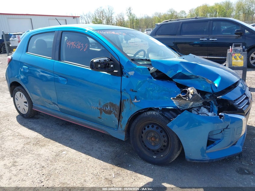 2021 Mitsubishi Mirage VIN ML32AUHJXMH002827 IAAI salvage auction — FRONT & REAR, Mv-907A (New York), sold $1,600 on 2026-07-28 (photo 6)