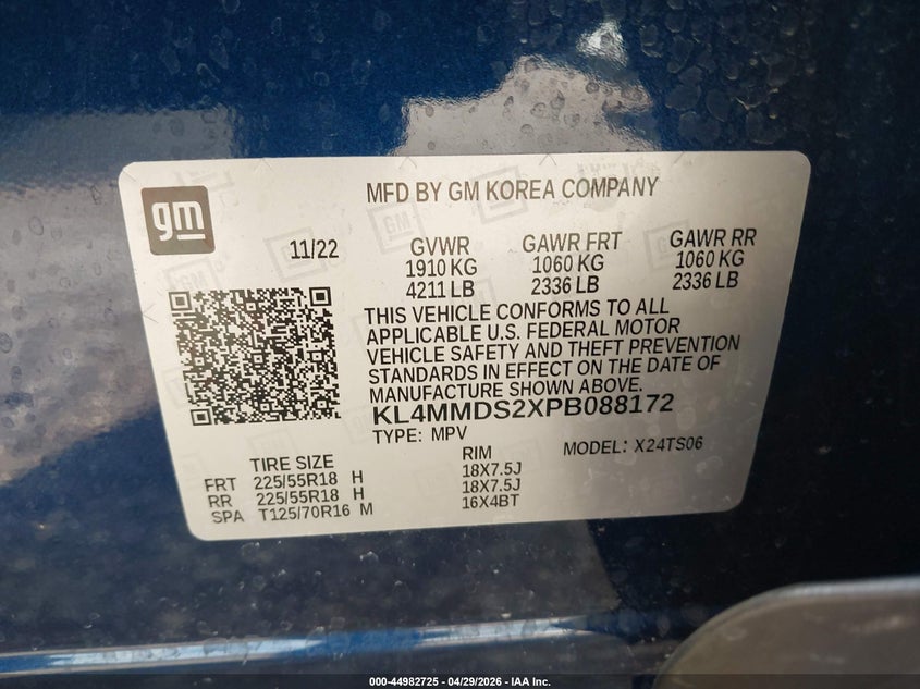 2023 Buick Encore gx VIN KL4MMDS2XPB088172 IAAI salvage auction — FRONT END, Salvage Title, sold $5,100 on 2026-07-22 (photo 9)