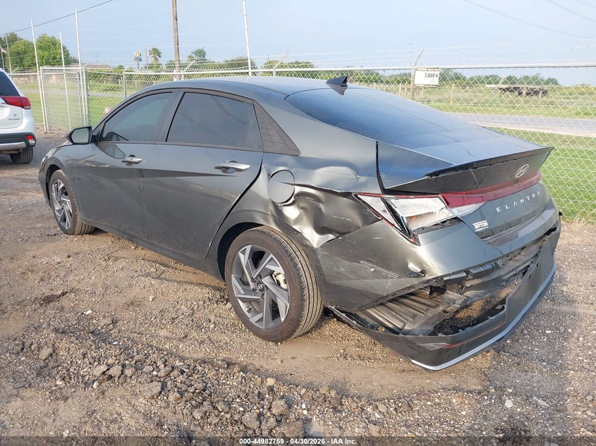 2025 Hyundai Elantra VIN KMHLM4DG3SU059101 IAAI salvage auction — FRONT & REAR, Original (Texas), sold $5,800 on 2026-07-21 (photo 3)