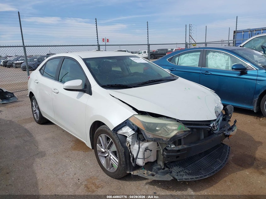 2015 Toyota Corolla VIN 5YFBPRHEXFP184421 IAAI salvage auction — FRONT END, Original (Texas), sold $3,850 on 2026-07-14 (photo 1)