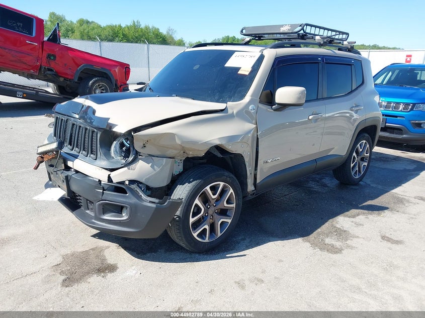 2016 Jeep Renegade VIN ZACCJBBT7GPD00202 IAAI salvage auction — LEFT FRONT, Clear (Indiana), sold $1,950 on 2026-07-24 (photo 2)