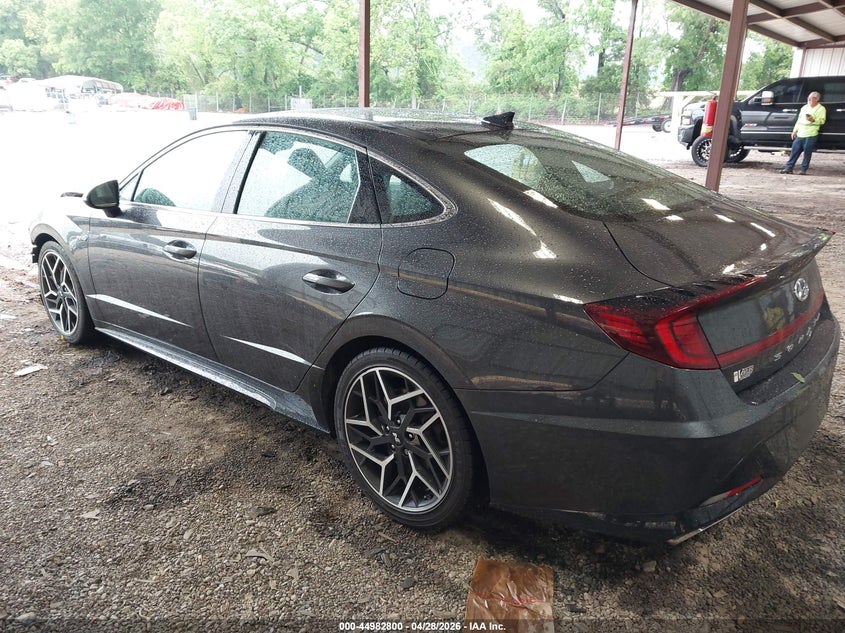 2021 Hyundai Sonata VIN 5NPEK4JC1MH129938 IAAI salvage auction — FRONT END, Salvage Title, sold $3,650 on 2026-07-24 (photo 3)