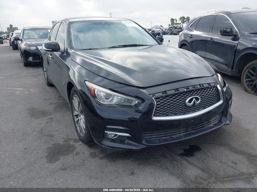 2017 Infiniti Q50 VIN JN1EV7AP1HM744001 IAAI salvage auction — LEFT FRONT, Clear (Colorado), sold $1,325 on 2026-07-30 (photo 1)