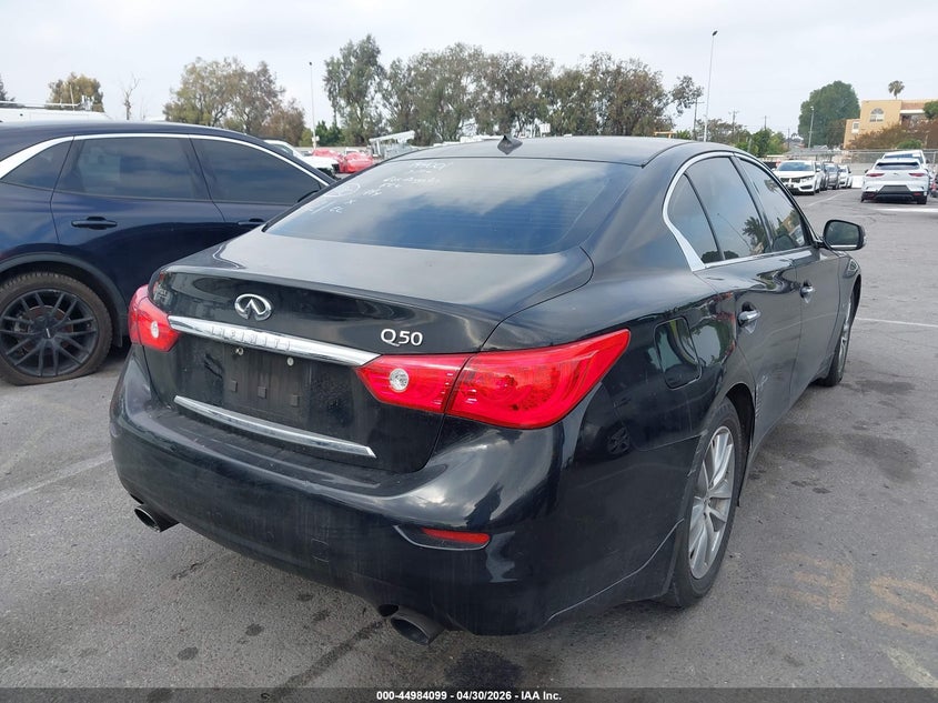 2017 Infiniti Q50 VIN JN1EV7AP1HM744001 IAAI salvage auction — LEFT FRONT, Clear (Colorado), sold $1,325 on 2026-07-30 (photo 4)