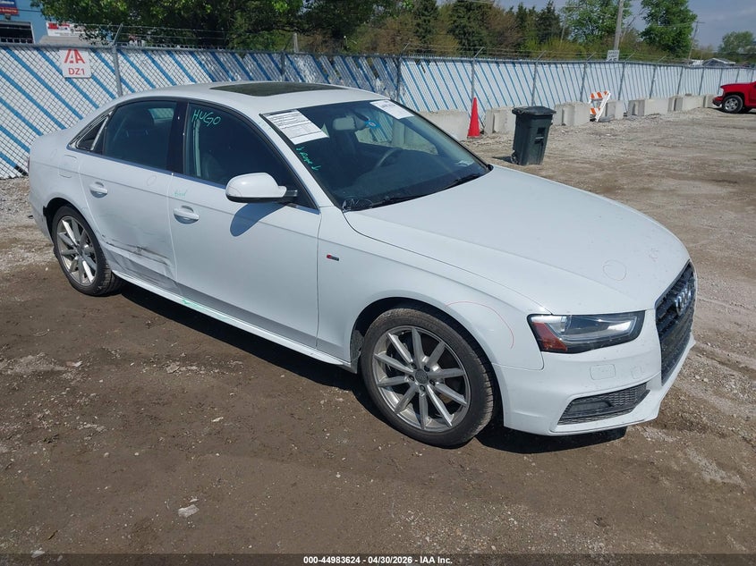 2014 Audi A4 VIN WAUEFAFL2EN006854 IAAI salvage auction — RIGHT REAR, Salvage (Illinois), sold $2,400 on 2026-07-14 (photo 1)