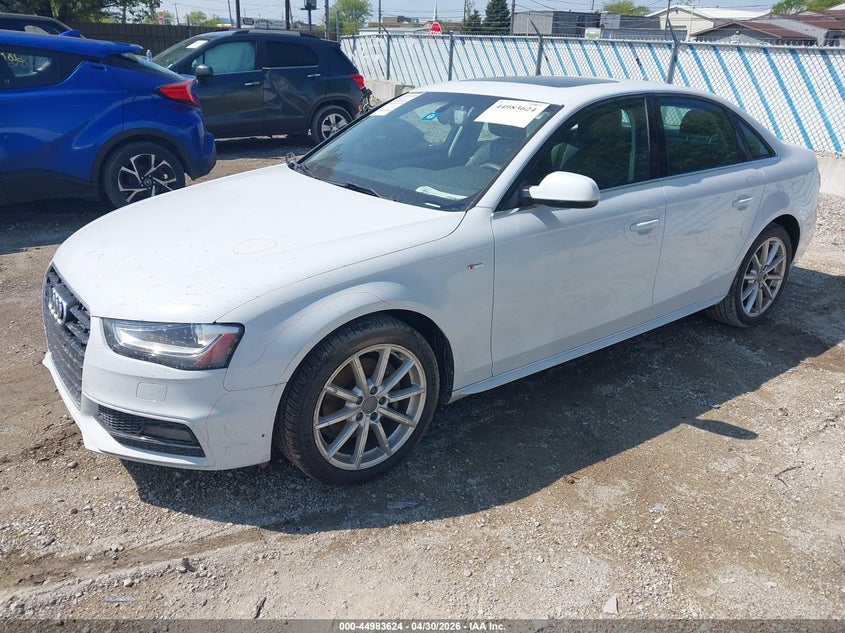 2014 Audi A4 VIN WAUEFAFL2EN006854 IAAI salvage auction — RIGHT REAR, Salvage (Illinois), sold $2,400 on 2026-07-14 (photo 2)