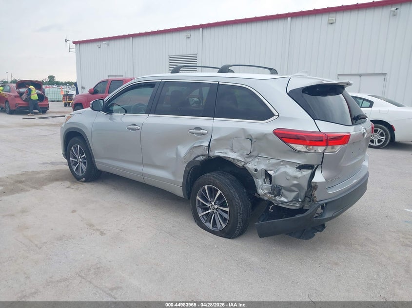 2018 Toyota Highlander VIN 5TDKZRFH8JS534376 IAAI salvage auction — LEFT REAR, Salvage (Illinois), sold $5,600 on 2026-07-21 (photo 3)