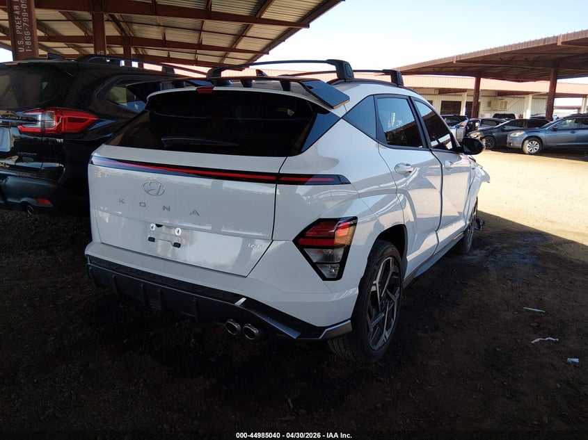 2025 Hyundai Kona VIN KM8HB3A3XSU251381 IAAI salvage auction — RIGHT FRONT, Salvage (Arizona), sold $6,475 on 2026-07-14 (photo 4)