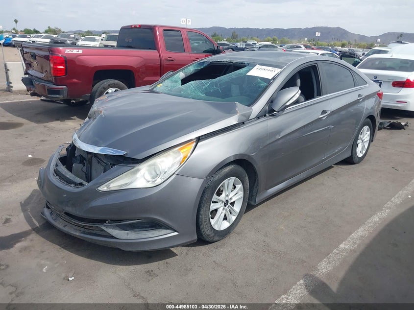 2014 Hyundai Sonata VIN 5NPEB4AC9EH914130 IAAI salvage auction — RIGHT FRONT, Salvage (Arizona), sold $450 on 2026-08-03 (photo 2)