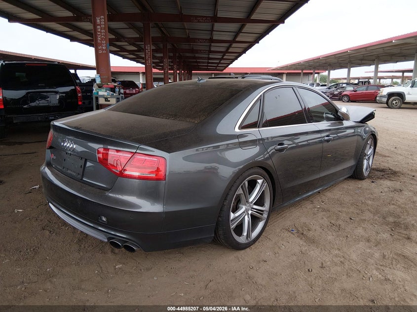 2013 Audi S8 VIN WAUD2AFD1DN027421 IAAI salvage auction — FRONT END, Salvage (Arizona), sold $2,550 on 2026-07-14 (photo 4)