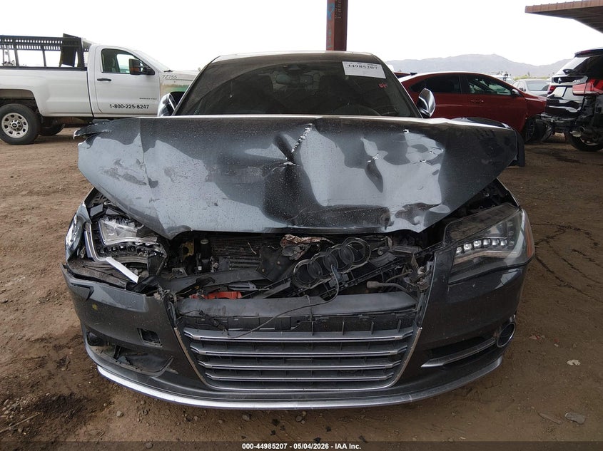2013 Audi S8 VIN WAUD2AFD1DN027421 IAAI salvage auction — FRONT END, Salvage (Arizona), sold $2,550 on 2026-07-14 (photo 6)
