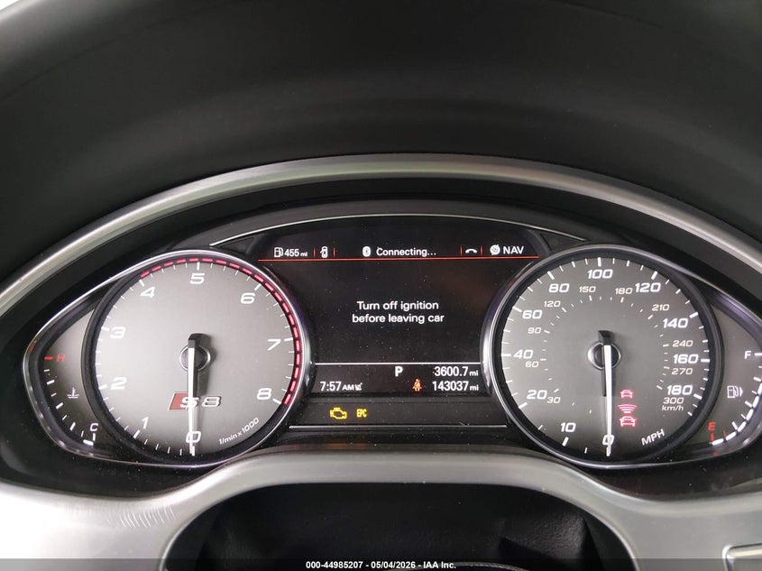 2013 Audi S8 VIN WAUD2AFD1DN027421 IAAI salvage auction — FRONT END, Salvage (Arizona), sold $2,550 on 2026-07-14 (photo 7)