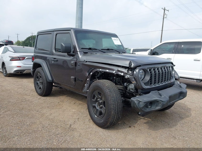 2025 Jeep Wrangler / VIN 1C4PJXAN9SW594568 IAAI salvage auction — FRONT END, Original (Texas), sold $10,600 on 2026-07-11 (photo 1)