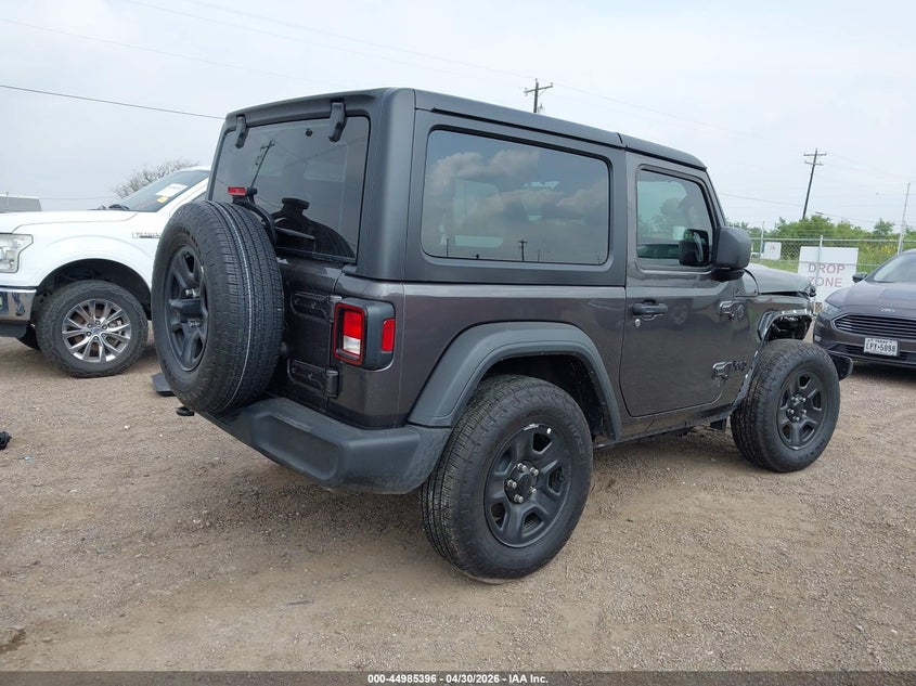 2025 Jeep Wrangler / VIN 1C4PJXAN9SW594568 IAAI salvage auction — FRONT END, Original (Texas), sold $10,600 on 2026-07-11 (photo 4)
