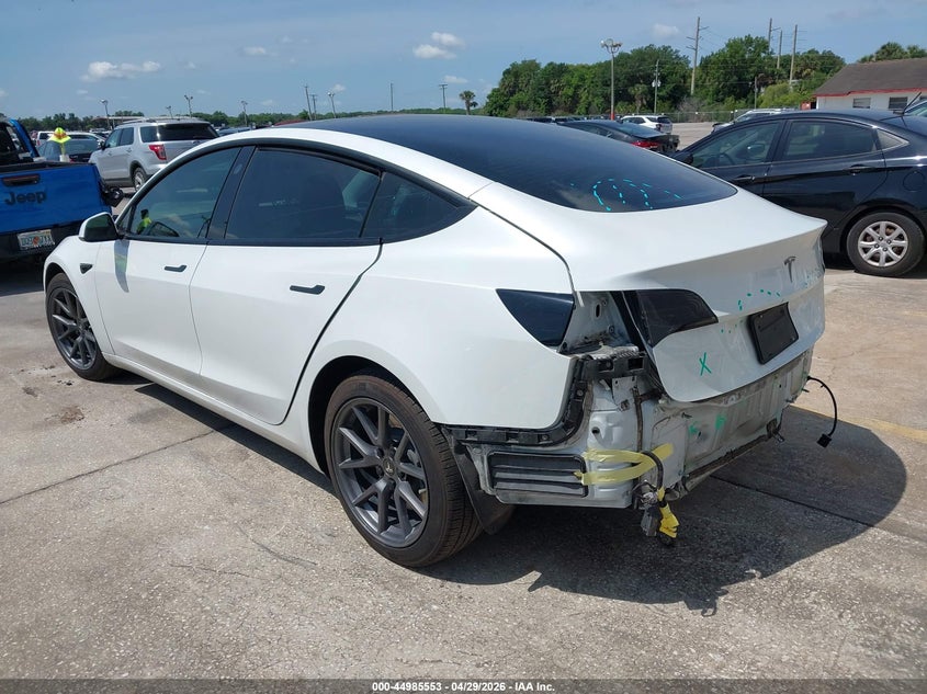 2021 Tesla Model 3 VIN 5YJ3E1EA8MF919421 IAAI salvage auction — REAR END, Rebuildable (Florida), sold $7,750 on 2026-09-08 (photo 3)