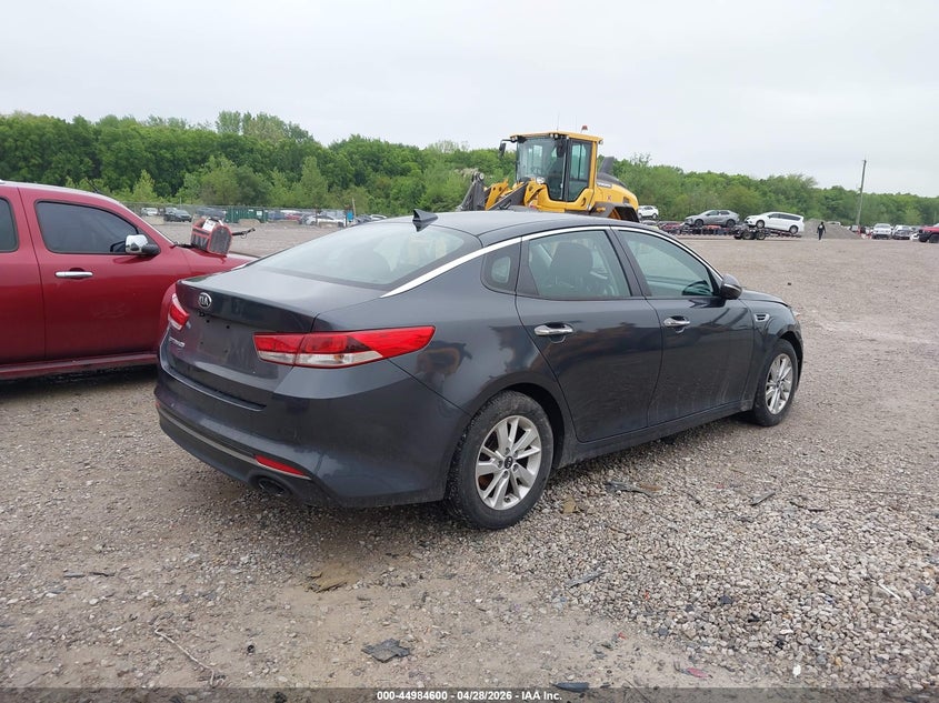 2016 Kia Optima VIN KNAGT4L37G5110685 IAAI salvage auction — NORMAL WEAR, Salvage (Texas), sold $425 on 2026-07-29 (photo 4)