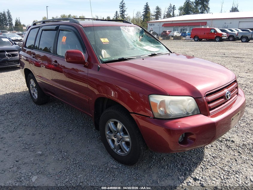 2007 Toyota Highlander VIN JTEEP21A870193881 IAAI salvage auction — FRONT & REAR, Bill Of Sale (Washington), sold $450 on 2026-07-08 (photo 1)