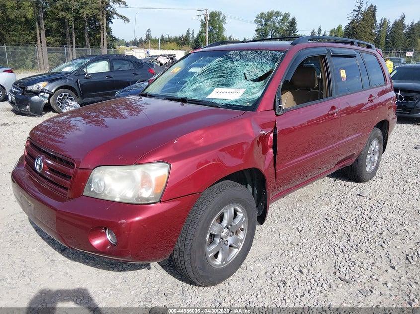2007 Toyota Highlander VIN JTEEP21A870193881 IAAI salvage auction — FRONT & REAR, Bill Of Sale (Washington), sold $450 on 2026-07-08 (photo 2)