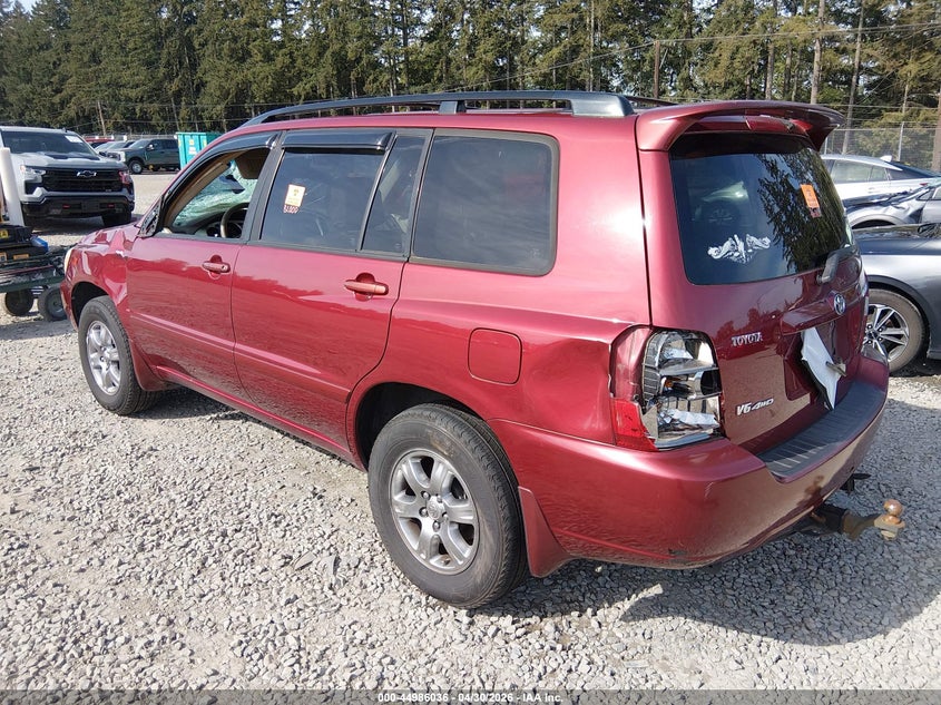 2007 Toyota Highlander VIN JTEEP21A870193881 IAAI salvage auction — FRONT & REAR, Bill Of Sale (Washington), sold $450 on 2026-07-08 (photo 3)
