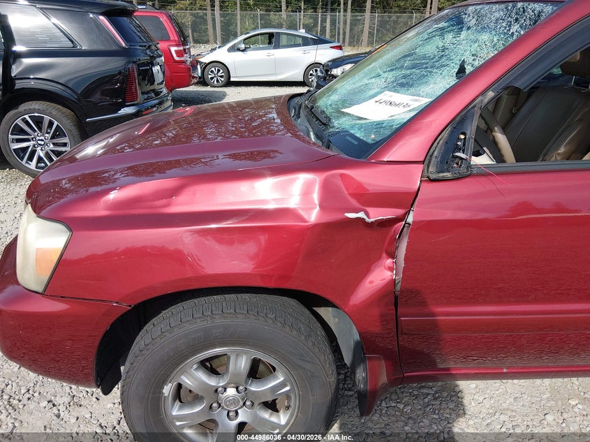 2007 Toyota Highlander VIN JTEEP21A870193881 IAAI salvage auction — FRONT & REAR, Bill Of Sale (Washington), sold $450 on 2026-07-08 (photo 6)