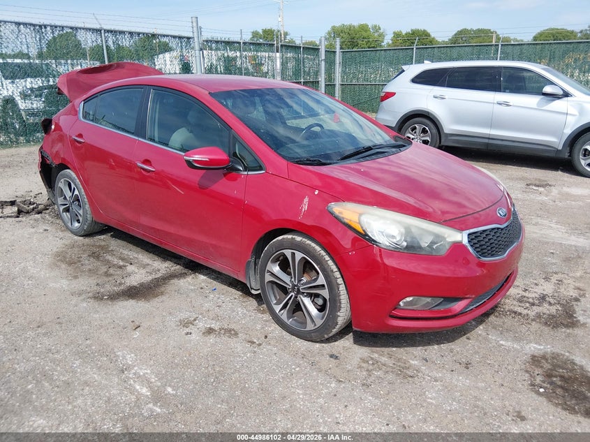 2014 Kia Forte VIN KNAFX4A83E5176579 IAAI salvage auction — REAR END, Salvage Title, sold $675 on 2026-07-24 (photo 1)