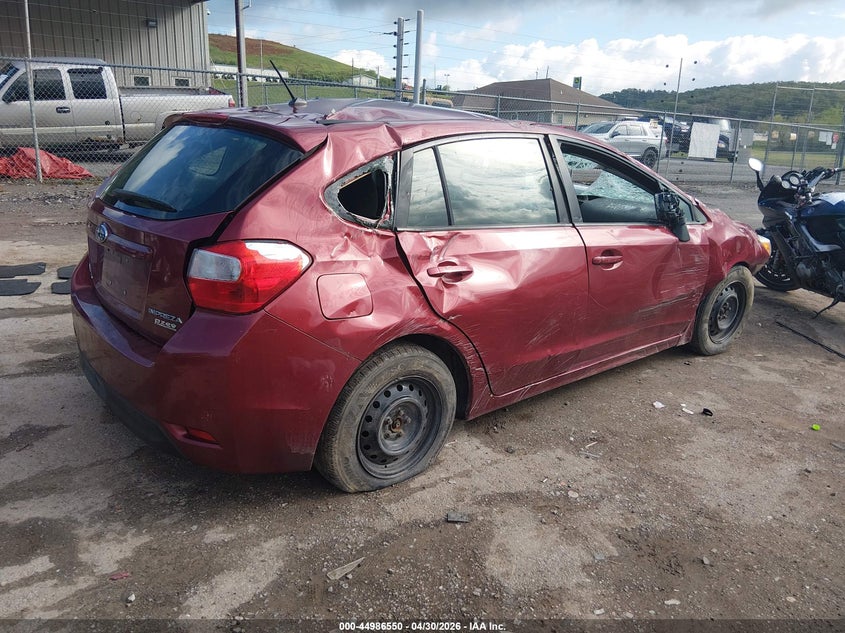 2013 Subaru Impreza VIN JF1GPAA61DH805702 IAAI salvage auction — ROLLOVER, Salvage (West Virginia), sold $175 on 2026-07-09 (photo 4)