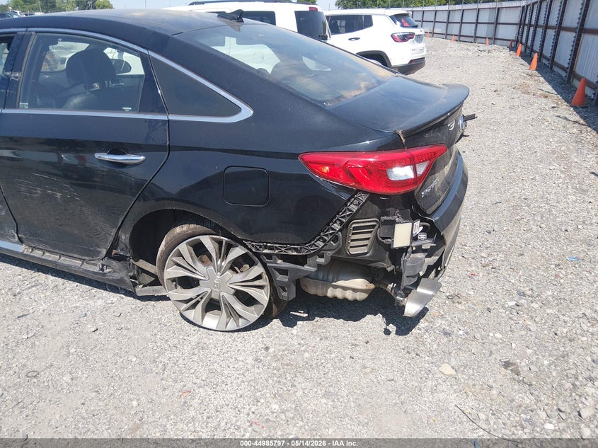 2015 Hyundai Sonata VIN 5NPE34AB8FH143570 IAAI salvage auction — LEFT SIDE, Wait Title, sold $1,450 on 2026-08-21 (photo 6)