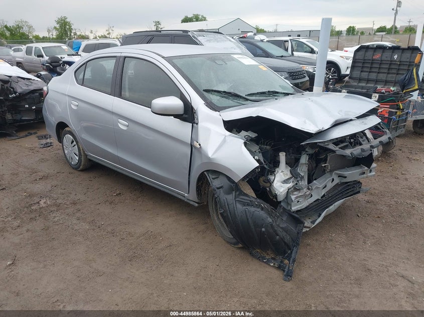 2023 Mitsubishi Mirage VIN ML32FUFJ1PHF04086 IAAI salvage auction — FRONT END, Salvage (Idaho), sold $1,550 on 2026-07-23 (photo 1)