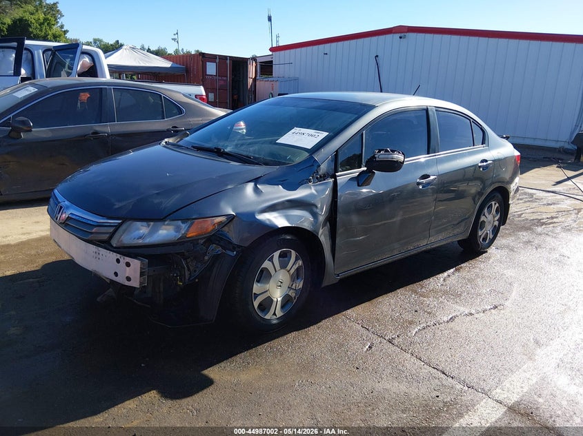 2012 Honda Civic VIN JHMFB4F37CS005698 IAAI salvage auction — FRONT END, Salvage (Mississippi), sold $450 on 2026-07-16 (photo 2)