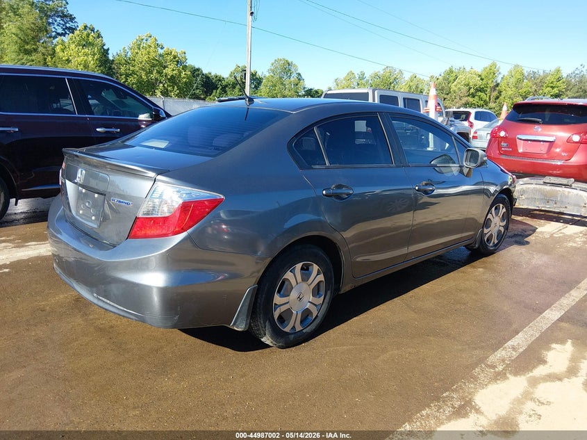 2012 Honda Civic VIN JHMFB4F37CS005698 IAAI salvage auction — FRONT END, Salvage (Mississippi), sold $450 on 2026-07-16 (photo 4)