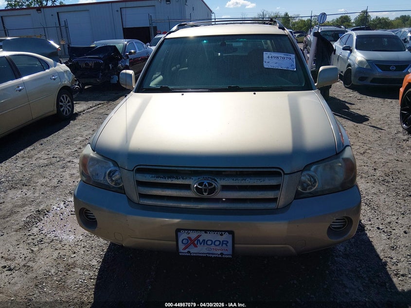 2005 Toyota Highlander VIN JTEHD21A650036997 IAAI salvage auction — NORMAL WEAR, Original (Kentucky), sold $800 on 2026-07-06 (photo 6)