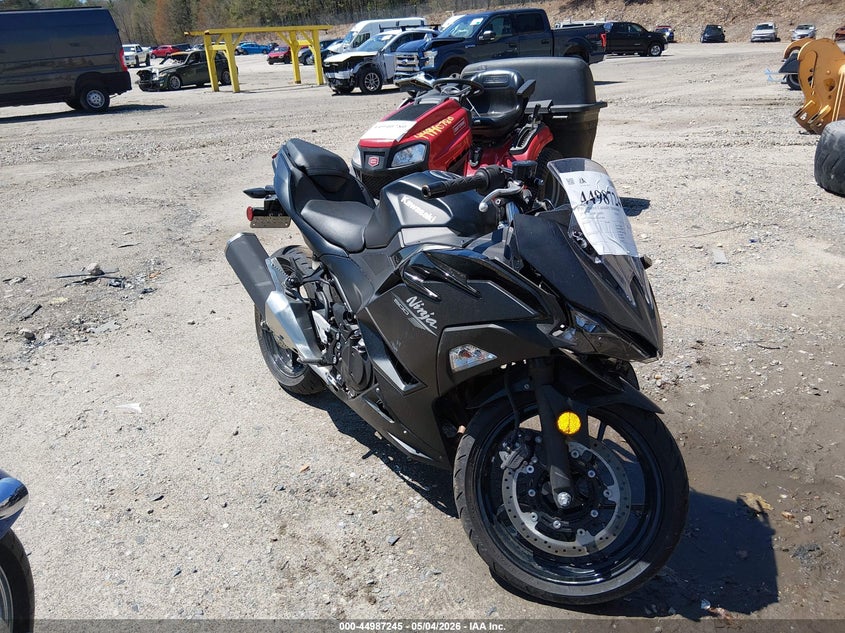 2026 Kawasaki Ninja VIN ML5EXGH19TDA73403 IAAI salvage auction — ALL OVER, Salvage (Massachusetts), sold $1,425 on 2026-09-12 (photo 1)
