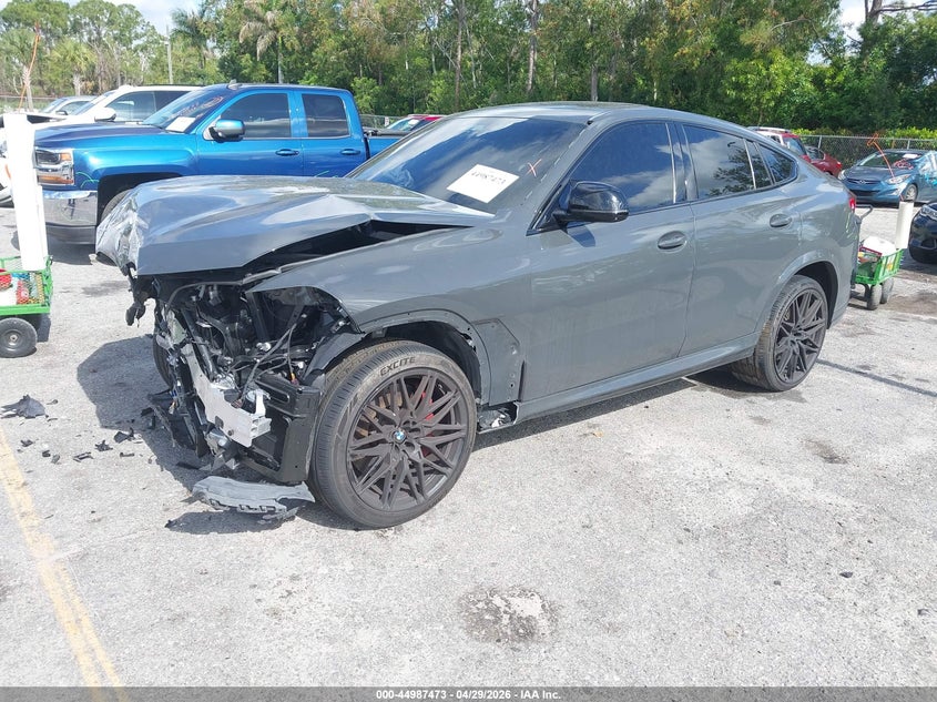 2025 BMW X6 m VIN 5YM23ET06S9X13483 IAAI salvage auction — FRONT & REAR, Salvage Title, sold $29,100 on 2026-07-06 (photo 2)