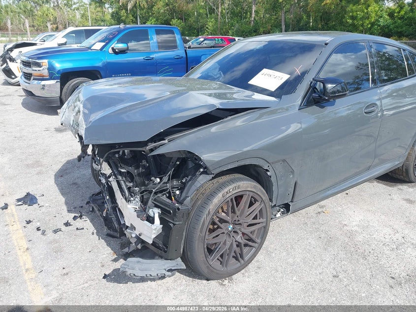 2025 BMW X6 m VIN 5YM23ET06S9X13483 IAAI salvage auction — FRONT & REAR, Salvage Title, sold $29,100 on 2026-07-06 (photo 6)