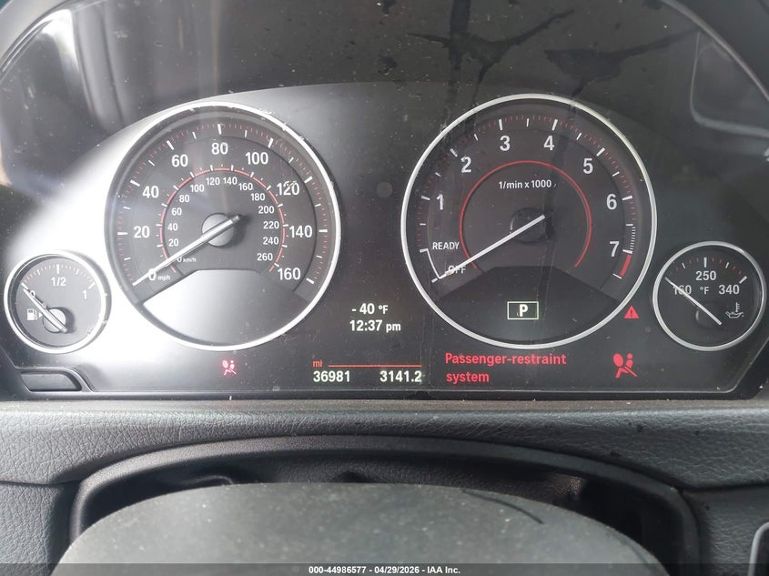 2014 BMW 3er VIN WBA3C1C55EK111542 IAAI salvage auction — FRONT END, Salvage Title, sold $1,050 on 2026-07-27 (photo 7)