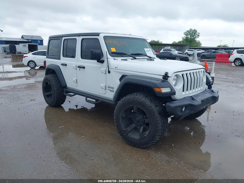 2018 Jeep Wrangler / VIN 1C4HJXDG8JW141008 IAAI salvage auction — REAR END, Original (Texas), sold $10,100 on 2026-07-06 (photo 1)