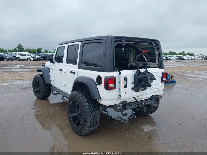 2018 Jeep Wrangler / VIN 1C4HJXDG8JW141008 IAAI salvage auction — REAR END, Original (Texas), sold $10,100 on 2026-07-06 (photo 3)