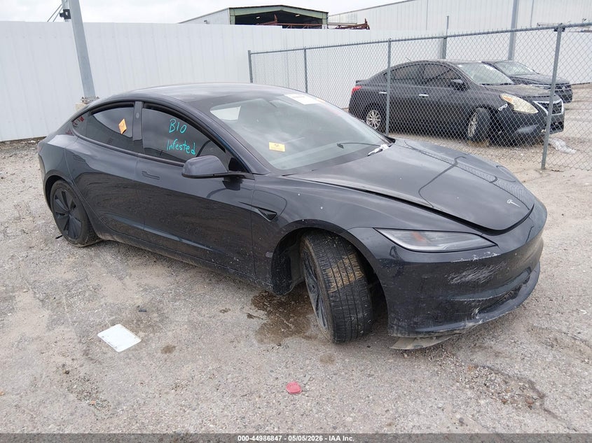 2024 Tesla Model 3 VIN 5YJ3E1EA5RF755830 IAAI salvage auction — SIDE, Original (Texas), sold $9,700 on 2026-07-08 (photo 1)