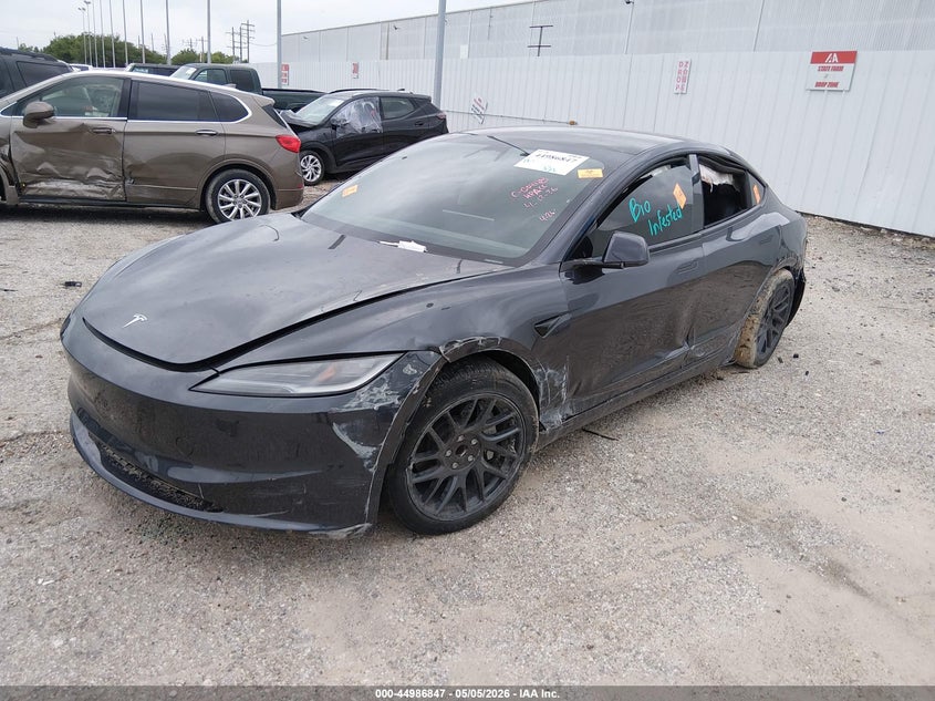 2024 Tesla Model 3 VIN 5YJ3E1EA5RF755830 IAAI salvage auction — SIDE, Original (Texas), sold $9,700 on 2026-07-08 (photo 2)