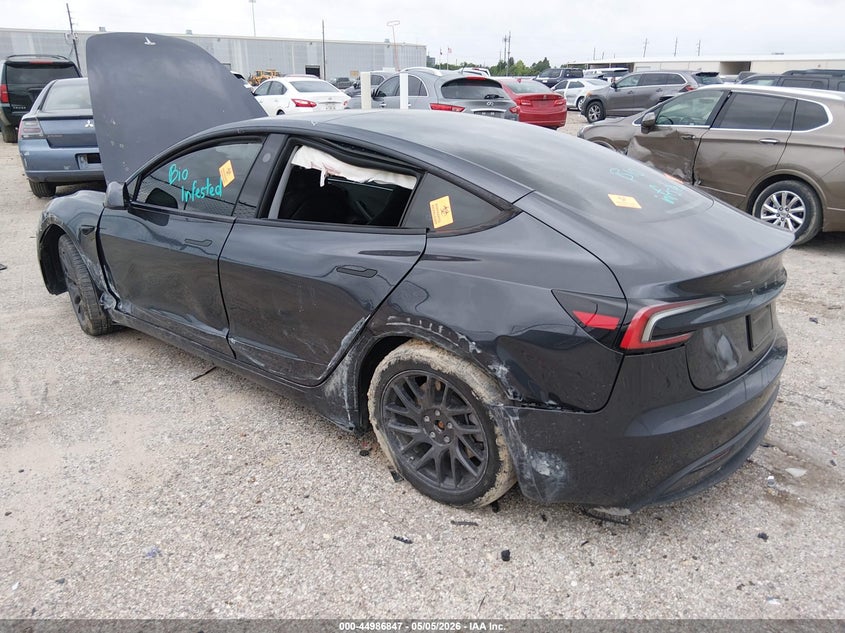 2024 Tesla Model 3 VIN 5YJ3E1EA5RF755830 IAAI salvage auction — SIDE, Original (Texas), sold $9,700 on 2026-07-08 (photo 3)