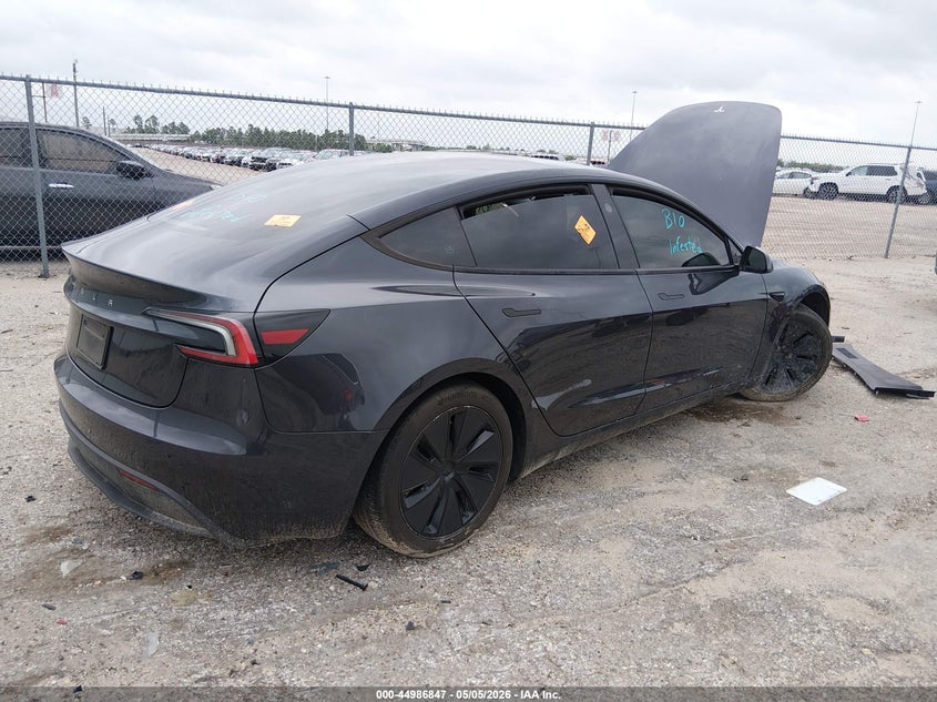 2024 Tesla Model 3 VIN 5YJ3E1EA5RF755830 IAAI salvage auction — SIDE, Original (Texas), sold $9,700 on 2026-07-08 (photo 4)