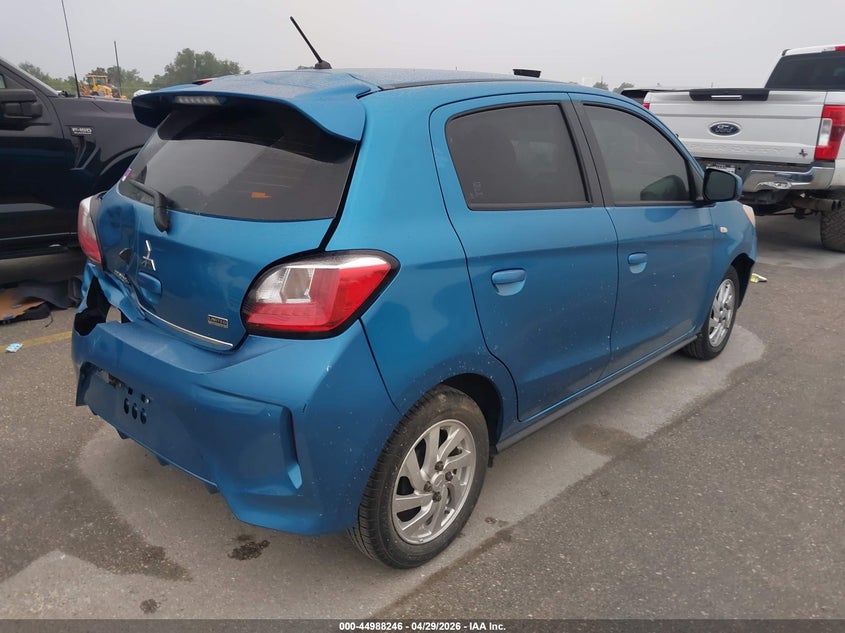 2024 Mitsubishi Mirage VIN ML32AUHJ8RH005216 IAAI salvage auction — REAR END, Original (Texas), sold $3,850 on 2026-07-30 (photo 4)