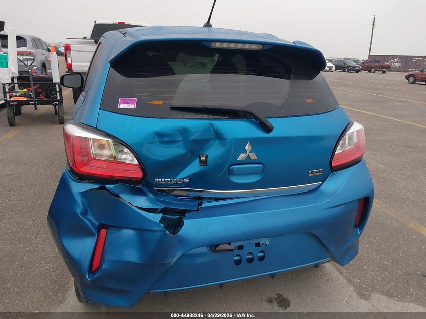 2024 Mitsubishi Mirage VIN ML32AUHJ8RH005216 IAAI salvage auction — REAR END, Original (Texas), sold $3,850 on 2026-07-30 (photo 6)